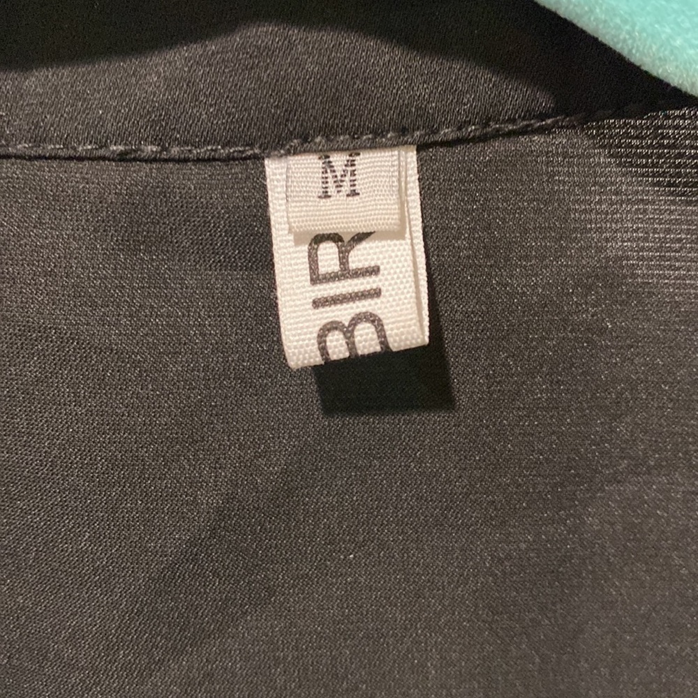 Black Button Front Belted Blouse NWOT - Picture 5 of 10